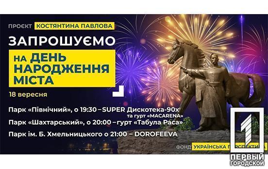 Де та як розважатимуть жителів Кривого Рогу на святкуванні дня міста: програма заходів