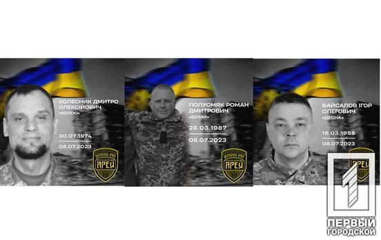 Білий, Десна, Колос: на Донеччині загинули бійці батальйону «Арей» 129-ї криворізької бригади ТрО