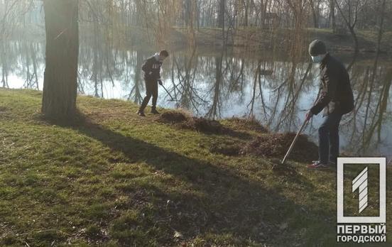 Приятный сюрприз: двое волонтёров вызвались провести уборку в одном из парков Кривого Рога