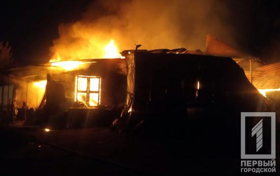 Ночью в Кривом Роге горел цех по переработке древесины