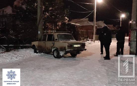 Ограбление, ночная погоня и авария: в Кривом Роге патрульные задержали нетрезвого мужчину