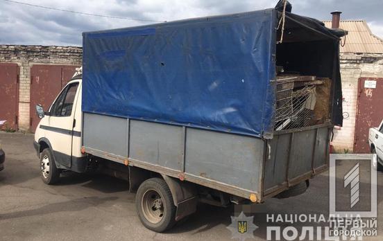 Полицейские в Кривом Роге остановили металлоприёмку на колёсах