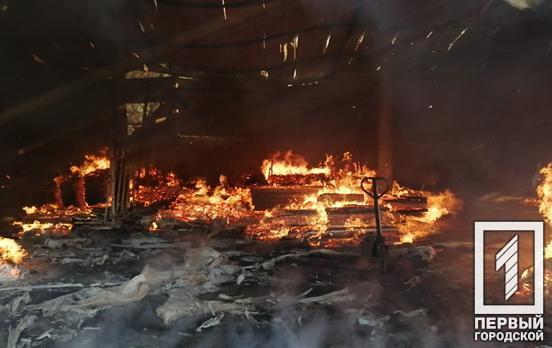 Недалеко от Кривого Рога сгорело складское помещение