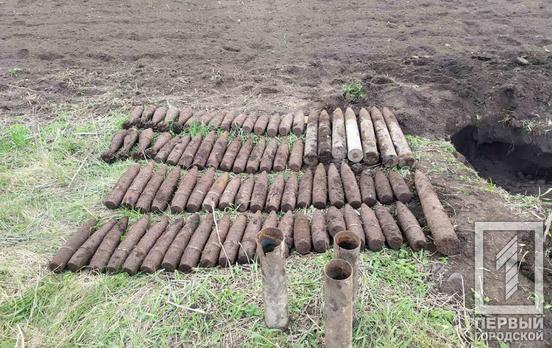 Весенняя пахота: под Кривым Рогом нашли и обезвредили схрон с 77 боеприпасами