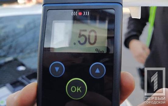 В семь раз выше нормы: в Кривом Роге патрульные остановили водителя в состоянии алкогольного опьянения