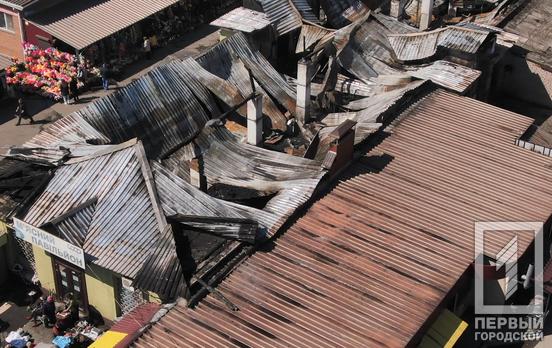 В Кривом Роге горел торговый павильон