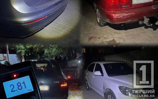 У Кривому Розі п'яний водій зачепив три авто на Електрозаводській і втік: у крові було 2,81 проміле