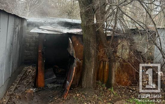 Огонь перекинулся на крышу другого: в Кривом Роге пылал гараж