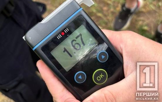 Покази у 9 разів вище норми: викрили криворіжця, що сів за кермо добряче випившим