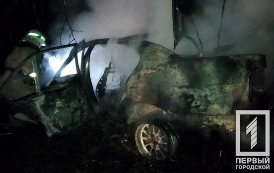 Выехал на обочину и загорелся: недалеко от Кривого Рога воспламенилась иномарка