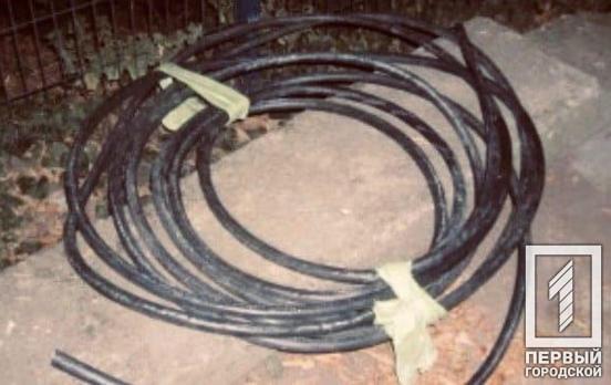 В Кривом Роге полицейские задержали мужчину, который вырезал кабель на предприятии