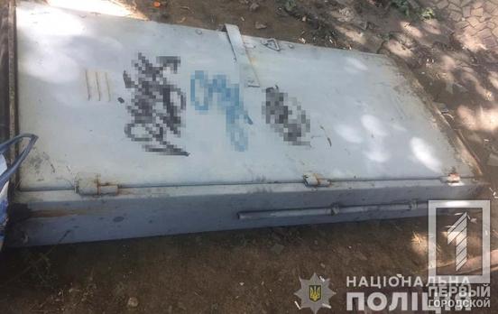 Везли телефонный шкаф в тележке: в Кривом Роге полиция задержала двоих местных «металлоискателей»