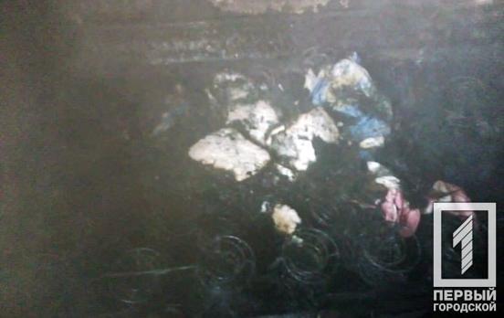 Спасатели из Кривого Рога вынесли на носилках женщину из горящей квартиры