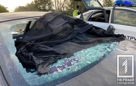 На выезде из Кривого Рога погрузчик Hyundai столкнулся с BMW, обошлось без потерпевших