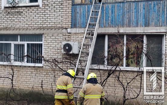 В Криворізькому районі рятувальники допомогли жінці, котру власна дитина ненароком зачинила на балконі