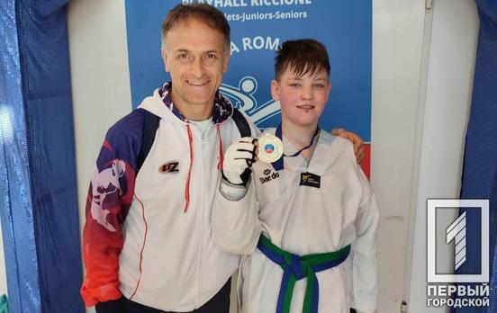 Криворізький юний тхеквондист знову виборов золото на чемпіонаті в Італії