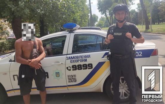 Поплатився за свій вчинок за лічені хвилини: у Кривому Розі поліцейські охорони затримали чоловіка за публічну бійку