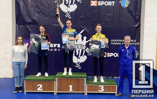 Краща з кращих: криворіжанка Дар'я Ковальова перемогла на Всеукраїнських змаганнях з настільного тенісу найсильніших юніорів України