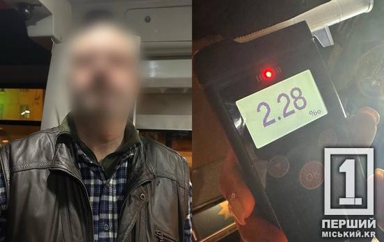 Наражав пасажирів на небезпеку: у Кривому Розі патрульні виявили водія під градусом