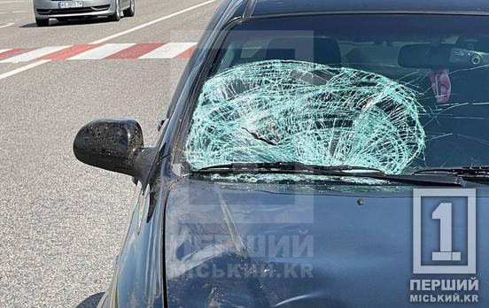 На лобовом стекле остались трещины от удара: на трассе под Кривым Рогом Chevrolet сбил женщину