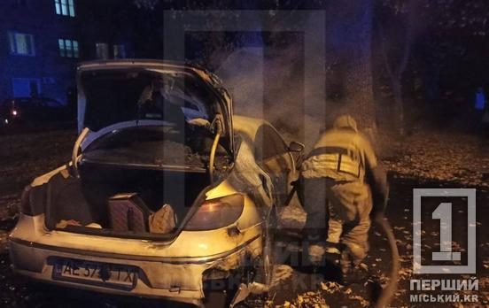 В Долгинцевском районе Кривого Рога сгорела иномарка