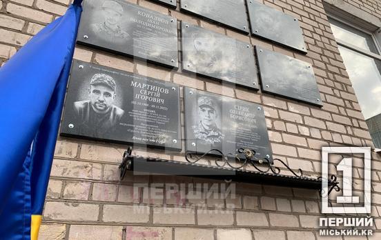 Віддали усе заради безпеки близьких: у Криворізькому ліцеї №81 відкрили меморіали Сергію Мартинову та Олександру Сірику