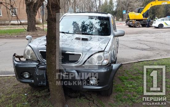 Біля шахти «Ювілейна» позашляховик збив жінку на переході та влетів у ялинку