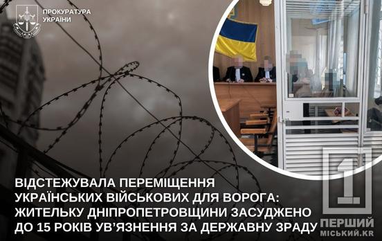 15 років за ґратами: на Дніпропетровщині засудили зрадницю, яка шпигувала за ешелонами ЗСУ