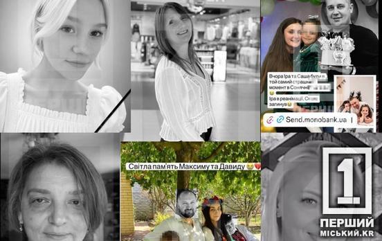 Зруйновані родини та обірвані мрії: імена криворіжців, яких вбила росія у «Сонячній галереї»