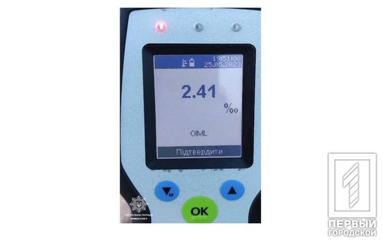 Керуйте відповідально: у Кривому Розі спіймали нетверезого водія