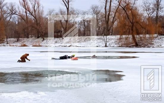У Кривому Розі врятували чоловіка, що провалився під лід